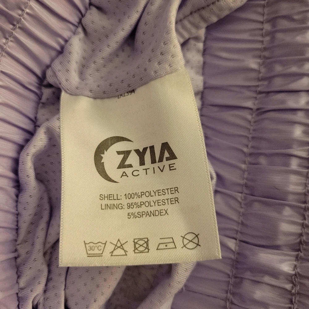ZYIA Lilac Shine Bomber Shorts NWT XL